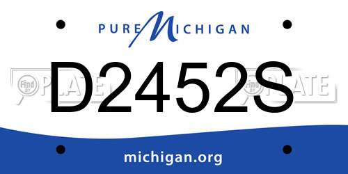 D2452S Michigan License Plate