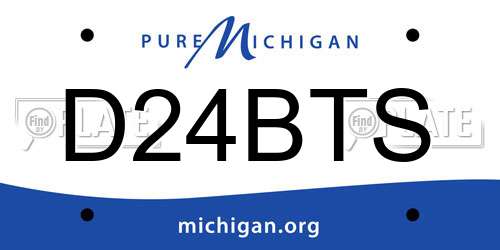 D24BTS Michigan License Plate