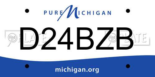 D24BZB Michigan License Plate