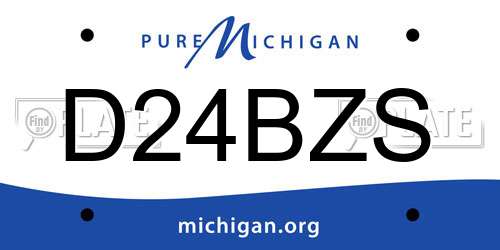 D24BZS Michigan License Plate