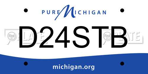 D24STB Michigan License Plate