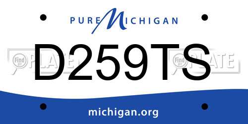 D259TS Michigan License Plate