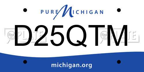 D25QTM Michigan License Plate
