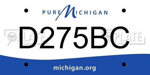 D275BC Michigan License Plate