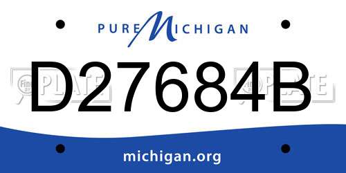 D27684B Michigan License Plate
