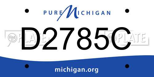 D2785C Michigan License Plate
