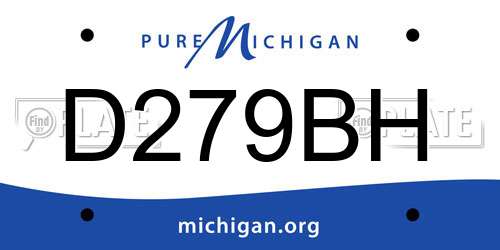 D279BH Michigan License Plate