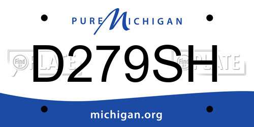 D279SH Michigan License Plate