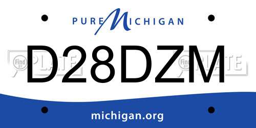 D28DZM Michigan License Plate