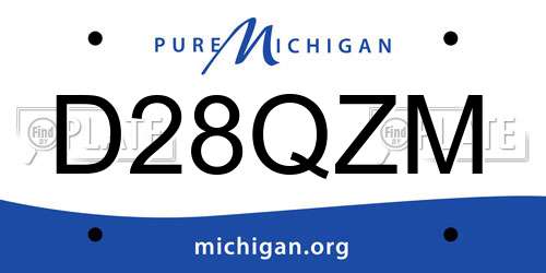 D28QZM Michigan License Plate