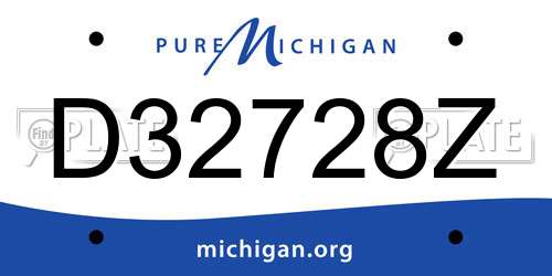 D32728Z Michigan License Plate