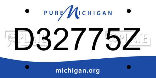 D32775Z Michigan License Plate