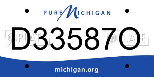 D33587O Michigan License Plate