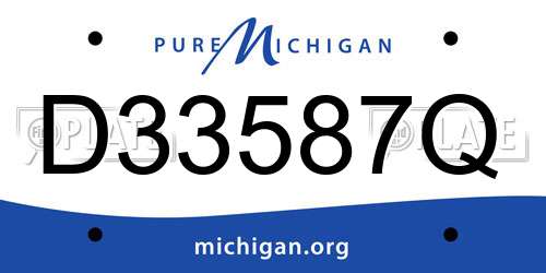 D33587Q Michigan License Plate