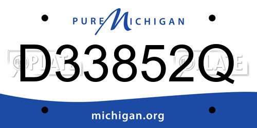 D33852Q Michigan License Plate