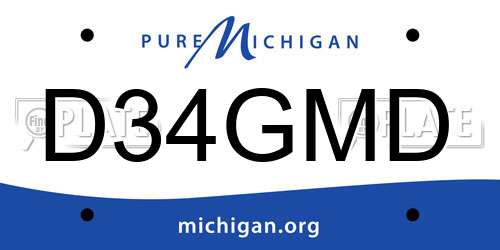 D34GMD Michigan License Plate