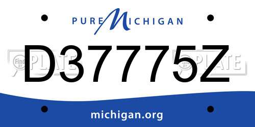 D37775Z Michigan License Plate