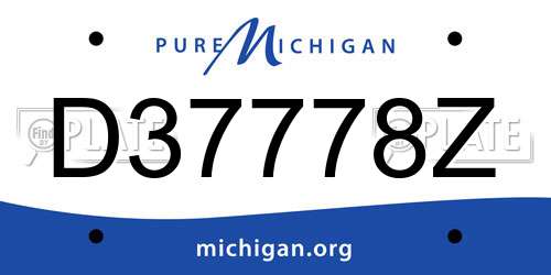 D37778Z Michigan License Plate