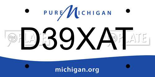 D39XAT Michigan License Plate