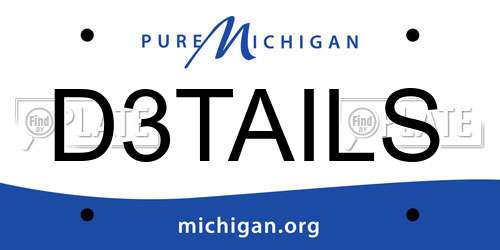 D3TAILS Michigan License Plate