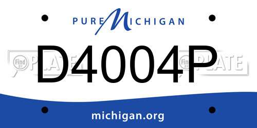 D4004P Michigan License Plate