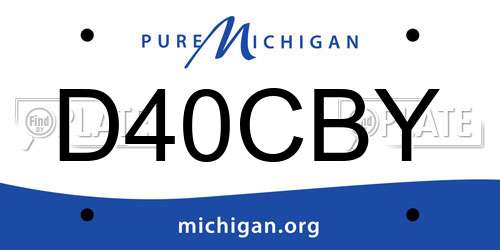 D40CBY Michigan License Plate