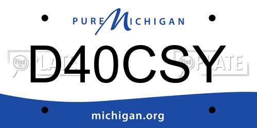 D40CSY Michigan License Plate