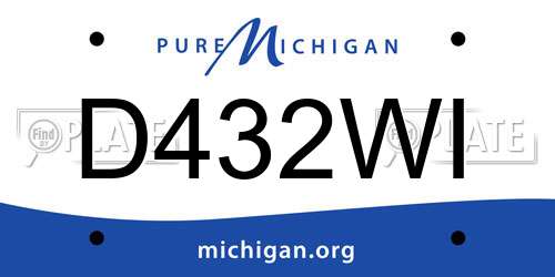 D432WI Michigan License Plate