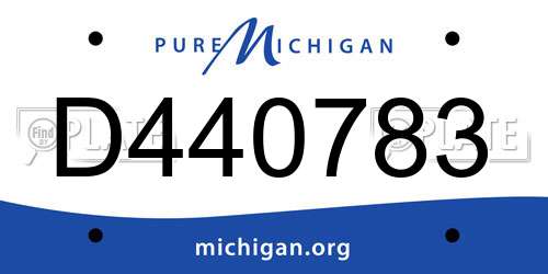 D440783 Michigan License Plate