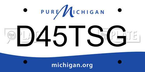 D45TSG Michigan License Plate