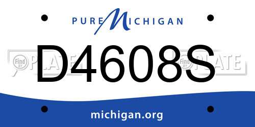 D4608S Michigan License Plate