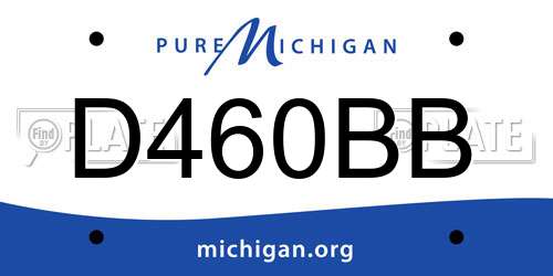 D460BB Michigan License Plate