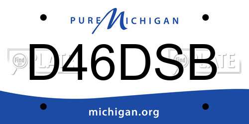 D46DSB Michigan License Plate