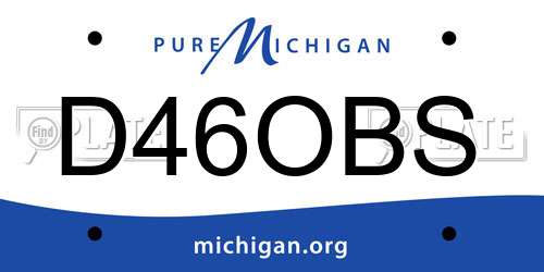 D46OBS Michigan License Plate