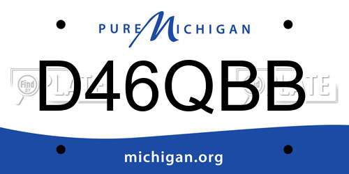 D46QBB Michigan License Plate
