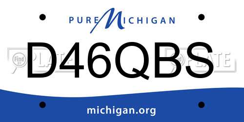 D46QBS Michigan License Plate