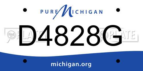 D4828G Michigan License Plate