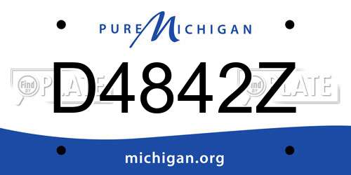 D4842Z Michigan License Plate