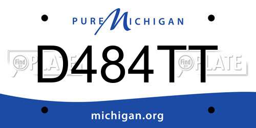 D484TT Michigan License Plate