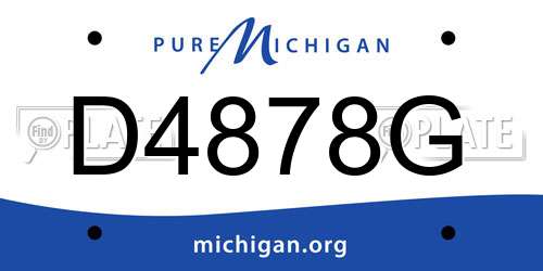 D4878G Michigan License Plate