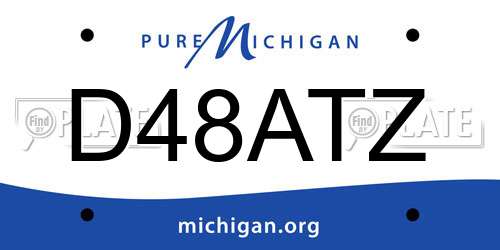 D48ATZ Michigan License Plate
