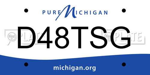 D48TSG Michigan License Plate