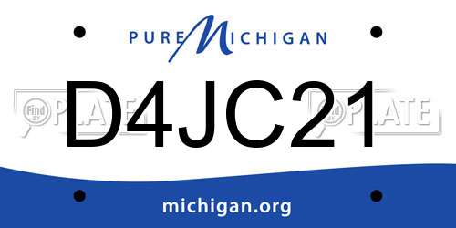 D4JC21 Michigan License Plate