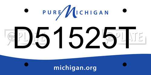 D51525T Michigan License Plate