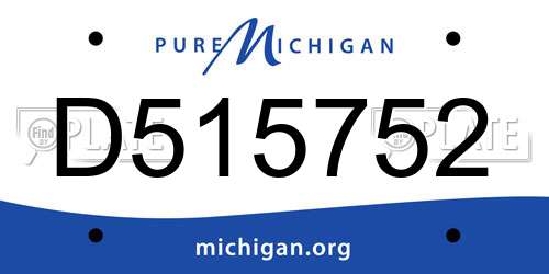 D515752 Michigan License Plate