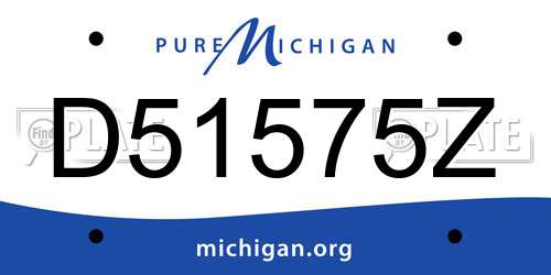 D51575Z Michigan License Plate
