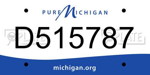 D515787 Michigan License Plate