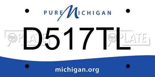D517TL Michigan License Plate