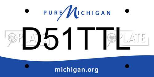 D51TTL Michigan License Plate