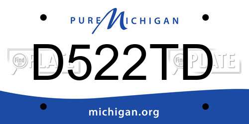 D522TD Michigan License Plate